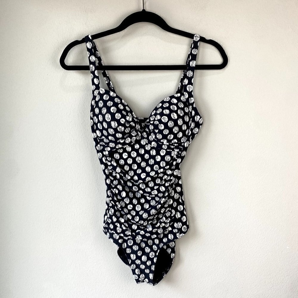 Marks & Spencer Polka Dot One Piece Swimsuit Black 8
